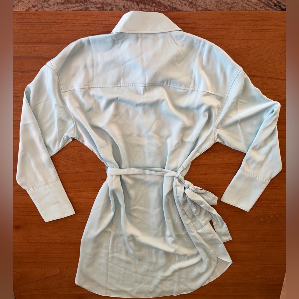 Banana Republic Soft Blue Shirt Dress - Picture 4 of 5